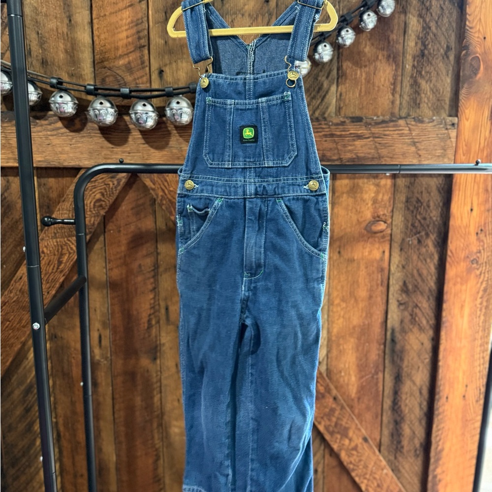 John Deere Blue Denim Kids Overalls